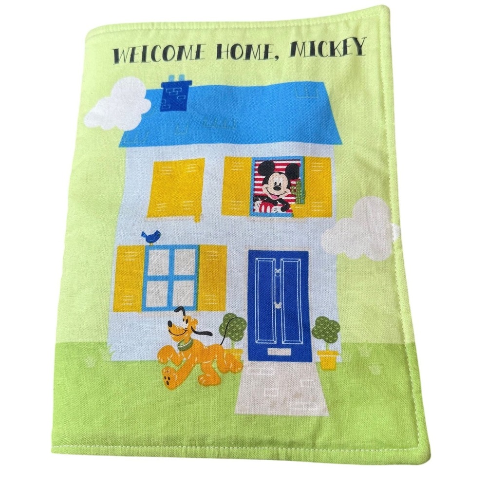 Disney Mickey Fabric Soft Book y2k‎ baby toddler first book green lime